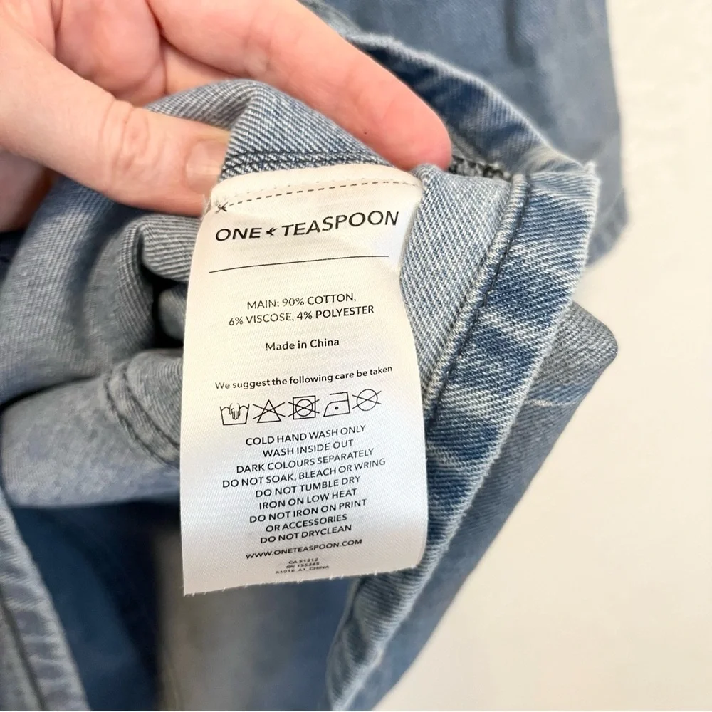 One Teaspoon Revolve Dress Mini Denim Medium M Olivia